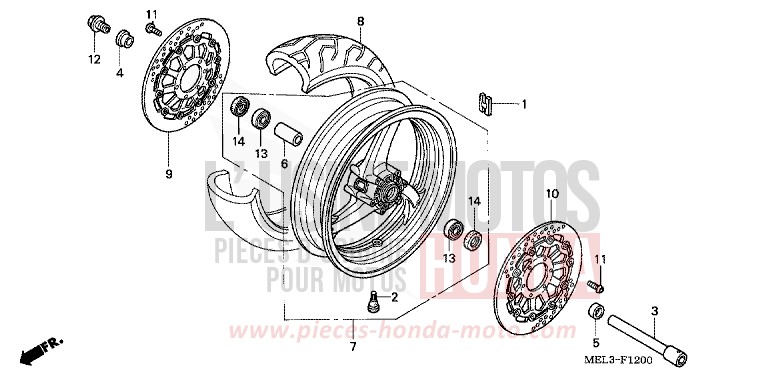 WIRE HARNESS (CBR1000RR4/5) for CBR1000RR Fireblade NOIR (NH1) from 2005